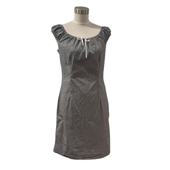 Tommy Hilfiger Dresses & Skirts - Pristine Tommy Hilfiger black white gingham stretch puff sleeve dress bow 4 6 S